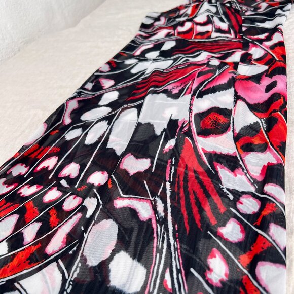 NWT Halden The Athena Luxury Stretch Mesh Butterfly Maxi Dress OS/M Goddesscore - Picture 6 of 16